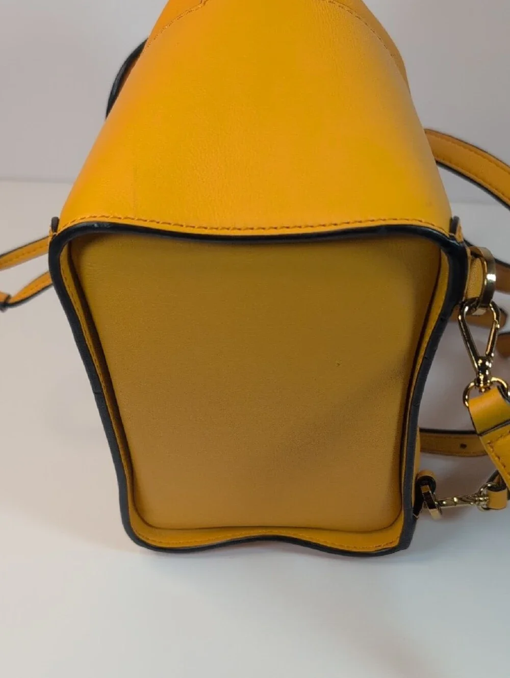 MCM Claudia Yellow Monogram Studded Backpack - Picture 7 of 13